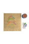 Sayılar Geometrik Şekiller Ile Lastik Ve Pim Geçirme Montessori Oyunu