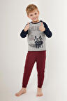 U.S. Polo Assn Cute Gri Erkek Çocuk Uzun Kol Pijama Takım
