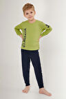 U.S. Polo Assn Multicolored Yeşil Erkek Çocuk Uzun Kol Pijama Takım