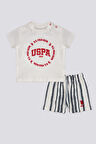 U.S. Polo Assn Lisanslı Round Krem Erkek Bebek Takımı