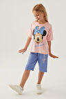Minnie Mouse Smile Somon Kız Çocuk Kapri Takım