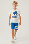 Modern Sonic Hedgehog Krem Erkek Çocuk Bermuda Takım