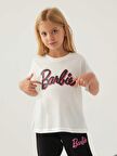 Barbie Kız Çocuk Tişört 3-7 Yaş Krem