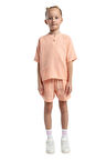 Rolypoly Kız Çocuk Somon Şortlu Pijama Takım 3627