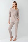 Arnetta Kadın Kahverengi Pijama Takımı 3424-S