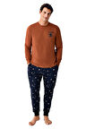 Arnetta Erkek Kahve Pijama Takımı 3516-S 