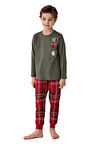 Arnetta Erkek Çocuk Yeşil Pijama Takımı 3513-2 