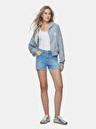 Carola Yüksek Bel Jean Şort