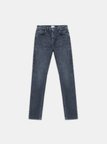 Ronna B Dar Paça Yüksek Bel Mid Indigo Jean Pantolon