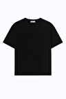 Kısa Kollu Sıfır Yaka Basıc Siyah t-shirt