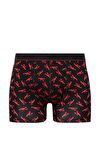Mavi Baskılı Siyah Boxer 0911307-900