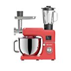 Yasomi 1511bml Led Ekranlı Kıyma Çekme Aparatlı Blender Stand Mikser Mutfak Şefi (Kırmızı)
