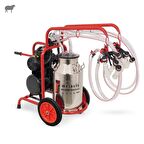 Melasty Dörtlü Koyun Süt Sağma Makinesi (Paslanmaz Güğüm - Silikon Memelik) (Yağlı Pompa)