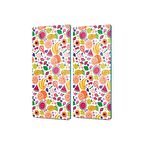 Decovetro Cam Kahve Sofra Sunum Tablası 2'li Set Renkli Meyveli Desen