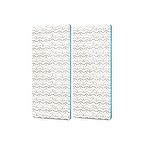 Decovetro Cam Kahve Sofra Sunum Tablası 2'li Set Geleneksel Dalga Çiçek Desenli