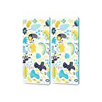 Decovetro Cam Kahve Sofra Sunum Tablası 2'li Set Sonbahar Desenli