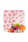 Decovetro Cam Kesme Tahtası ve Sunumluk Kare Love Serisi Gül Desenli 30 x 30 cm