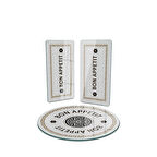 Decovetro Cam Sunum Servis Tabağı 3'lü Yuvarlak Set Amore Bon Appetit