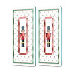 Decovetro Cam Kahve Sofra Sunum Tablası 2'li Set Fındıkkıran Desenli 30 x 15 cm