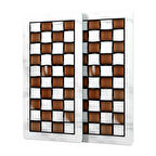 Decovetro Cam Kahve Sofra Sunum Tablası 2'li Set MacKenzie Coffee White 30 x 15 cm