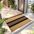 Decovetro Paspas Dekoratif Çizgi Desenli Kapı Önü Paspası 40 x 60 cm