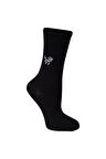 Uzun Bambu Spor Çorap Siyah