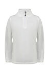2AS Clara Çocuk Yarım Fermuarlı İnce Polar Sweatshirt Beyaz