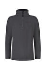 2AS Clara Çocuk Yarım Fermuarlı İnce Polar Sweatshirt Antrasit