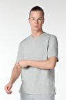ERKEK KISA KOLLU BİSİKLET YAKA TİŞÖRT GRİ - S
