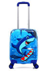 Gedox Kids Lacivert Mavi Köpek Balığı Shark Desenli Erkek Çocuk Valizi 155.05