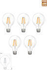 Rustik LED Ampul E27 G95 6W 2700K Gün Işığı 5'li ERD-88