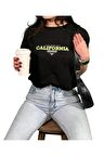 California Baskılı Unisex Oversize T-Shirt