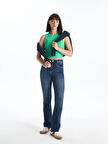 LCW Jeans İNDİGO Mars Flare Kadın Jean Pantolon