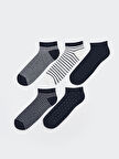 LCW ACCESSORIES Karişik Çizgili Erkek Patik Çorap 5'li
