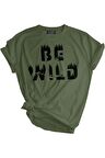 Store Unisex Baskılı Tişört Outdoor Sport T-shirt B.WİLD HAKİ