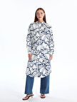 LCWAIKIKI Classic EKRU Desenli Kadın Gömlek Tunik