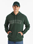 XSIDE Yeşil Uzun Kollu Nakışlı Erkek Kalın Hoodie