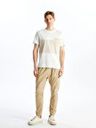 XSIDE BEJ Standart Kalıp Gabardin Erkek Jogger Pantolon