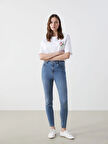 LCW Jeans Indigo Jüpiter Süper Skinny Fit Kadın Jean Pantolon
