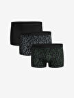 LC WAIKIKI Siyah Standart Kalıp Pamuklu Esnek Erkek Boxer 3'lü