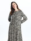 Bisiklet Yaka Desenli Kadın Elbise_W4EC78Z8-LQB_8684147686239_50