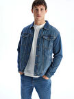 LCW Jeans Indigo Standart Kalıp Erkek Jean Ceket