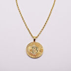 AgaKulche 14 Ayar Bitcoin Kolye
