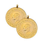 AgaKulche Eski 2 Adet Yarım Altın