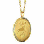 AgaKulche Mevlana 1 Ons Altın Çerçeve Kolye