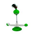 TİNEKE  Vantuzlu Döner Hacı Yatmazlı Kedi Oyuncağı 1 Adet  YEŞİL