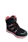 Pk24-1361 Patik Kız Çocuk Kar Botu Siyah Pembe