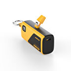 Polosmart PSM132 Taşınabilir Dijital Göstergeli 20W PD Çıkışlı Şarj Cihazı Powerbank 5.000 mAh Sarı