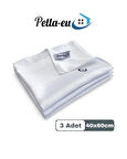 Pella-eu Mikrofiber Temizlik Bezi Cam Bezi Ayna Bezi Genel Temizlik Bezi 3 adet BEYAZ 40x60cm