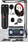 Lastvoice BM800 Persuasive Paket-1 Stüdyo Mikrofon Ses Kartı Kulaklık Stand (Kayıt ve Canlı Yayın)